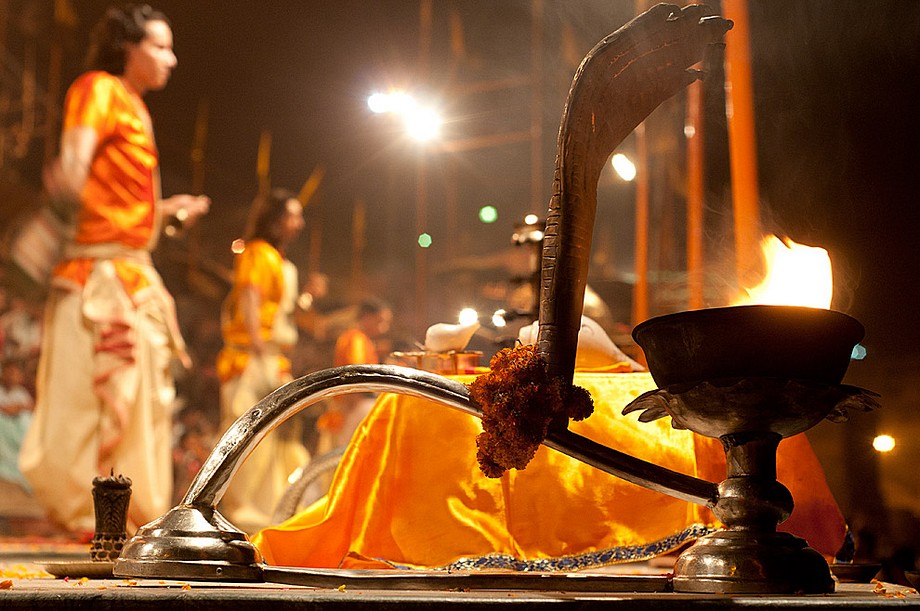 Varanasi, Indie: Ganga Aarti (Indie i Bangladesz 2010 - imprezy masowe i inne śluby)